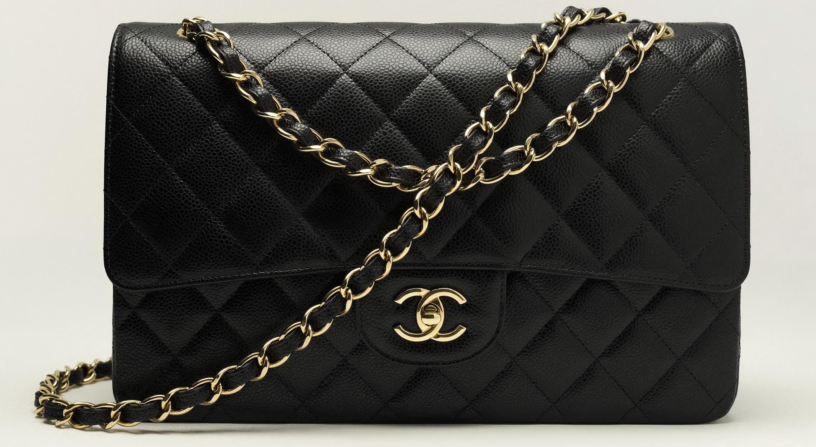 Chanel Classic 11.12 Handbag A01112 Medium Black