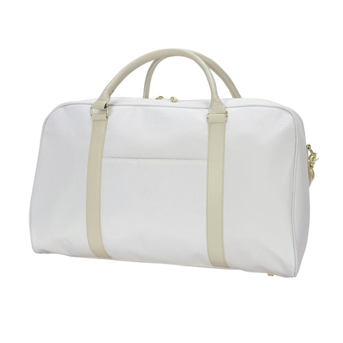 21 inch Travel Weekender Duffel, Cream Polyester